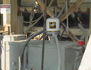 Centrifuge mounted on industrial equipment